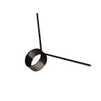 Paslanmaz Çelik Burulma Yayı, Burulma Yayı 1mm V-Şekilli Siyah 1x9x(2-6) Döner (45-240)°(1x9x4turnsx90°)