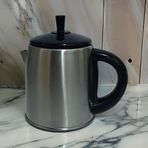 Paslanmaz çelik çay makinesi, çaycı, çaymatik, üst demliği, siyah el yakmaz kulplu