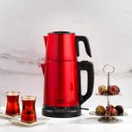 Paslanmaz Çelik Çay Makinesi, Kırmızı, Kolay Kullanım ve Dayanıklı Tasarım - Altın - Turkuaz