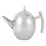 Paslanmaz çelik çay su ısıtıcısı, kapalı çay Sürahisi Ve Ev, Restoran, Otel Için Ergonomik Sap, Filtre Ve Buhar çıkışı Ile (1.0l/1000ml)