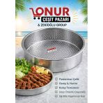 Paslanmaz Çelik Çiğ Köfte Tepsisi Leğen No : 0 Derinlik : 6 Cm Çapı: 36 Cm