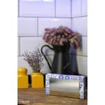Paslanmaz Çelik Dikdörtgen Peçetelik - Çok Amaçlı / Masaüstü Dekoratif Peçetelik - 13 x 7cm - Metalik Gri - 13 cm x 7 cm