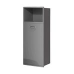 Paslanmaz Çelik Duş Kabini Entegre Çöp Kutulu | Gömme Lavabo Dolabı | Banyo için Buzağı Renkli Çift Katmanlı Raf | Gri 20 x 50 x 14 cm | Pl kazanç çözümü