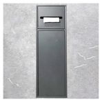 Paslanmaz Çelik Duş Rafı Şampuan ve Banyo Malzemeleri için Entegre Kabın ve Gömülü Çöp Kovası, Gri Renk, Boyut 20 x 66 x 14 cm (7,87 x 25,98 x 5,51 Tavuk