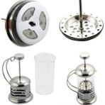 Paslanmaz Çelik French Press, 350ML, Bitki ve Kahve Demleme Kupası - Seçenek 1 - Ahşap - Bej