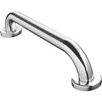 Paslanmaz Çelik Gümüş Duş Tutunma Çubuğu - Banyo ve Küvetlerde Güvenlik ve Destek için Dokulu Kavrama Küpeşte (Toplam Uzunluk 30 cm)