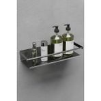 Paslanmaz Çelik Inox Yapışkanlı Banyo Rafı, Duş Rafı & Şampuanlık Raf-Gualdo - Inox - Gri