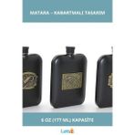 Paslanmaz Çelik Kabartmalı Tekli 6 Oz Matara Sızdırmaz