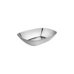Paslanmaz Çelik Kayık Tabak Kase, 18/10-304 Çelik,14x10 cm, Gümüş, Çerezlik, Meze ve Salata Sunumu, 1 Adet