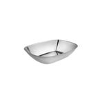 Paslanmaz Çelik Kayık Tabak Kase, 18/10-304 Çelik,17x12 cm, Gümüş, Çerezlik, Meze ve Salata Sunumu, 1 Adet
