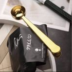 Paslanmaz Çelik Klipsli Kahve Ölçü Kaşığı Gold - 1