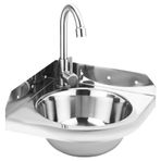 Paslanmaz Çelik Köşe Bar Evye Küçük Alanlar için Mini Makyaj Odası Mutfak Lavabo Lavabo Banyo için (26 cm / 10,3 inç)