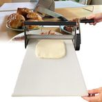 Paslanmaz Çelik Manuel Hamur Açma Makinesi - Ayarlanabilir Kalınlık Katlanır Makarna Rulosu 12/15 "Fırın Puf Böreği için Tezgah Makinesi Ev Yapımı Hamur için Mükemmel