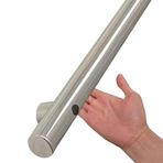 Paslanmaz Çelik Merdiven il Duvar Tutucular ve Vidalar Duvara Monte Merdivenler için Güvenlik il Yuvarlak Boru Tasarımı (1ft/30cm)