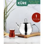 Paslanmaz Çelik Metalik Küre 1.00 Lt. Bitki Çayı Demliği - Altın - Seçenek 1