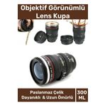 Paslanmaz Çelik Objektif Görünümlü Sevgili Hediye İlginç Lens Kupa Çelik Kahve Çay Termos Mug Bardak
