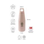 Paslanmaz Çelik Pembe Şişe Termos 550 ml No:66