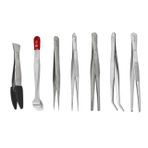 Paslanmaz Çelik Penset Seti - Dişli Cımbız - 7 Adetlik Set
