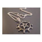 Paslanmaz Çelik Pentagram Yıldızı Kolye 70 cm Zincirli