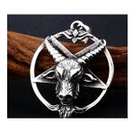 Paslanmaz Çelik Sabbatic Keçi Lucifer Pentagram Kolye