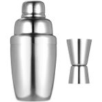 Paslanmaz Çelik Shaker 700 cl ve 4/2 cl Jigger ile Mükemmel Karışımlar - Açık Gri