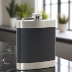 Paslanmaz Çelik Siyah-Metal Detaylı Matara – 230 ml Vip
