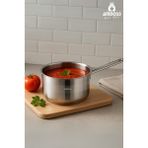 Paslanmaz Çelik Sosluk ve Sütlük, Tüm Ocaklara Uygun, 18 cm - Altın - Seçenek 1