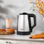 Paslanmaz Çelik Su Isıtıcı, Siyah, Kettle, Dayanıklı ve Şık Tasarım - Ahşap