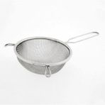Paslanmaz Çelik Süzgeç 18 Cm, Tel Süzgeç, Dayanıklı ve Pratik Kullanım - Seçenek 1 - Antrasit