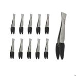 Paslanmaz Çelik Tartı Penseti 10 cm/Sivri Uçlu Tartım Cımbızı / 10-Adetlik Toptan Set