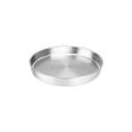 Paslanmaz Çelik Yuvarlak Fırın Tepsisi, 40x6 cm, 7 LT, INOX, Tek Parça, Ev ve Profesyonel Mutfaklar için