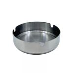 Paslanmaz Çelik Yuvarlak Metal Küllük - Lüks Fırçalanmış Tasarım 10 cm
