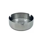 Paslanmaz Çelik Yuvarlak Metal Küllük - Lüks Fırçalanmış Tasarım 8 cm