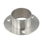 Paslanmaz Çelikten Yapılmış Yuvarlak Flanş Braketi, Dolap Rayları Asma Sistemleri ve Teşhir Rafları için 38 mm ve 51 mm Çaplı Borularla Uyumlu (38mm)