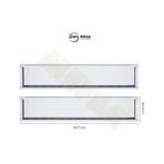 Paslanmaz Krom Metal Plakalık 52.7Cm X 11.5Cm 2 Adet 357558117