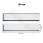 Paslanmaz Krom Metal Plakalık 52.7cm x 11.5cm 2 Adet