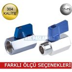 Paslanmaz Krom Mini Küresel Vana Pn63 304 Kalite (Ölçü Seçiniz)