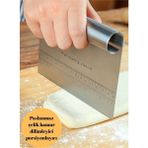 Paslanmaz Lüks Çelik Hamur Kesme Porsiyonlayıcı Spatula Kek Pasta Şekillendirici Kazıyıcı