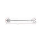 Paslanmaz Metal Havluluk 41 cm – Duvara Monte Krom Banyo Havlu Askısı, Vida ve Dübel Hediyeli - 001-Beyaz - Option-1