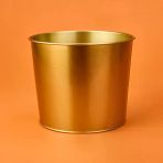 Paslanmaz Saksı - Gold - 22X18 Cm