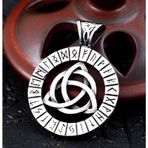 Paslanmaz Titanyum Çelik Odin Triquetra Üçleme Kelt Viking Kolye