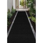 Paspas Yap Kıvırcık Paspas İşyeri Paspası Kapı Paspası Giriş Apartman Daire Su Emici Kaymaz - Siyah - 100 x 550 cm