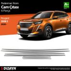paspasgarajı Paspasgaraji Peugeot 2008 2 Krom Cam Çıtası 6 Prç 2020-2023
