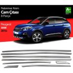 paspasgarajı Paspasgaraji Peugeot 3008 Krom Cam Çıtası 8 Prç. 2016-2023