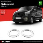 paspasgarajı Paspasgaraji Renault Trafic Krom Sis Farı Çerçevesi 2 Prç. 2014-2020