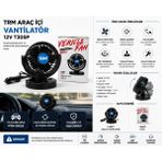 Paspro Otomotiv Trm Araç Içi Vantilatör 12V Çakmaklık Girişli Masaüstü Tip Siyah T305P