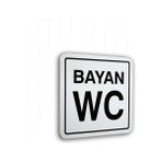 Pass Pano Pvc Sembol Bayan Wc 12X12 cm