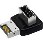 Passing Bilgisayar Anakartı Tip-E USB 3.1 Tip-E Arayüzü 90 Derece Direksiyon Dirseği Ön Tip-C Takılı Adaptör (PH74A) (Yurt Dışından) - Siyah