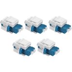 Passing Lc Fiber Optik Adaptör Lc - Lc Dubleks Çok Modlu 10 GB F/f Duvar Plakaları, Patch Paneller Için Keystone Bağlayıcı (Yurt Dışından) - Beyaz - 1 m