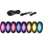 Passing Rgb LED Kaya Işıkları, Çok Işlevli Neon Alt Aydınlatmalı Su Geçirmez Işık, App Kontrolü ile Çok Renkli Işıklar Atv Utv Suv, A (Yurt Dışından)